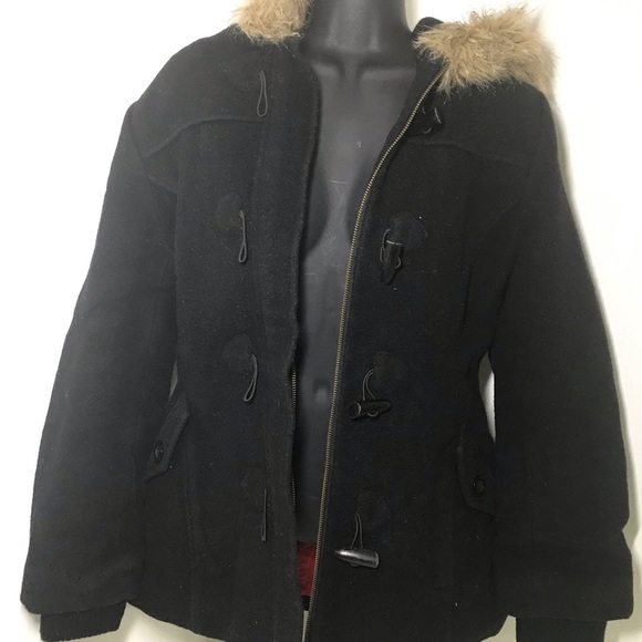 Steve Madden Wool Toggle Parka Winter Coat M - Picture 1 of 8